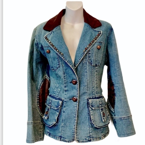 Very Vera Denim Embellished Jacket - Picture 1 of 16